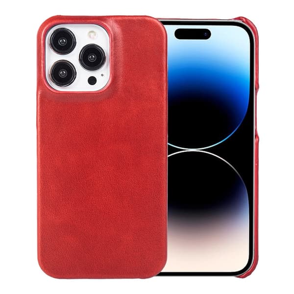 Etui til iPhone 16plus rødt læder