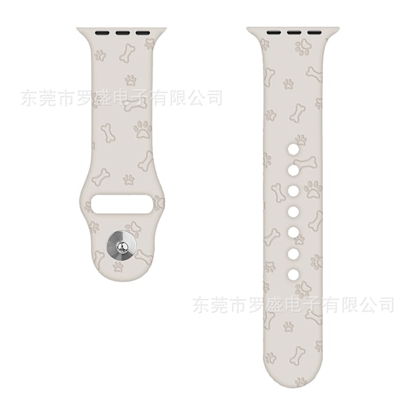 Urrem til Apple Watch iWatch 42/44/45MM Forlænget Hundepote Hvid