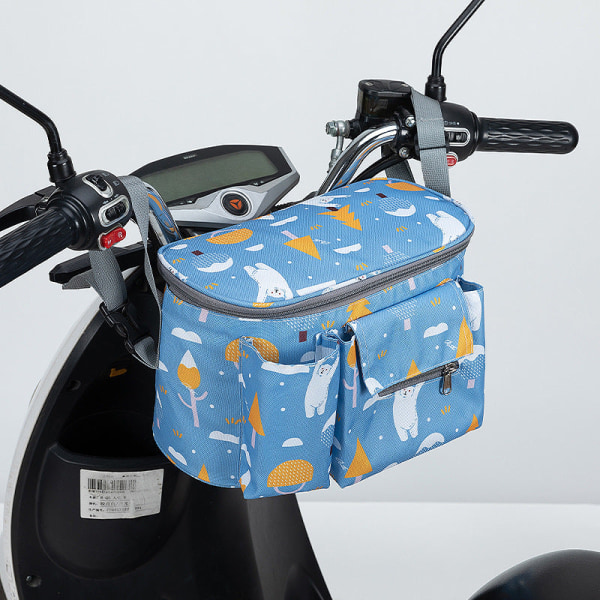 Elektrisk cykeltaske Taske Regnfrakke Opbevaring Motorcykel hængende taske Cykelkurv Light gray