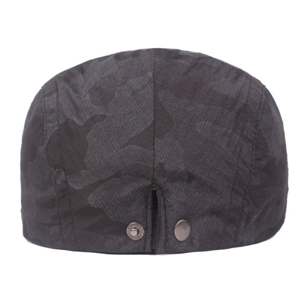 Baret Hat Beret Herre Camouflage Peaked Cap Forår Sommer Tynd Sol Hat Artistic Youth Advance Hatte Black Adjustable