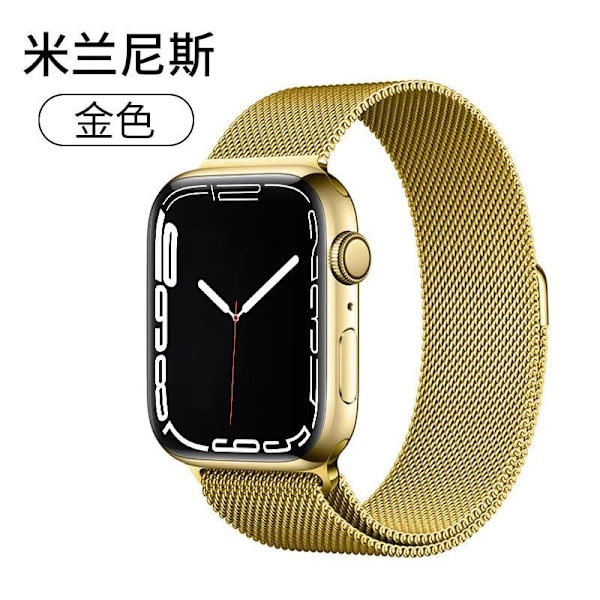 Urrem til Apple Watch iWatch 38/40/41/10. generation 42mm universal guld