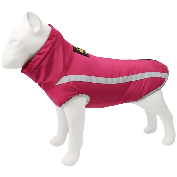 Husdjurskläder Höst och vinter Hund Reflex Varm skaljacka Förtjockning Plus Size Rose Red XL