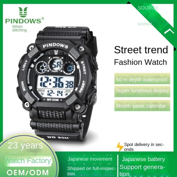 Herrklockor Cool Street Fashion Herrsport Elektronisk watch present Blue