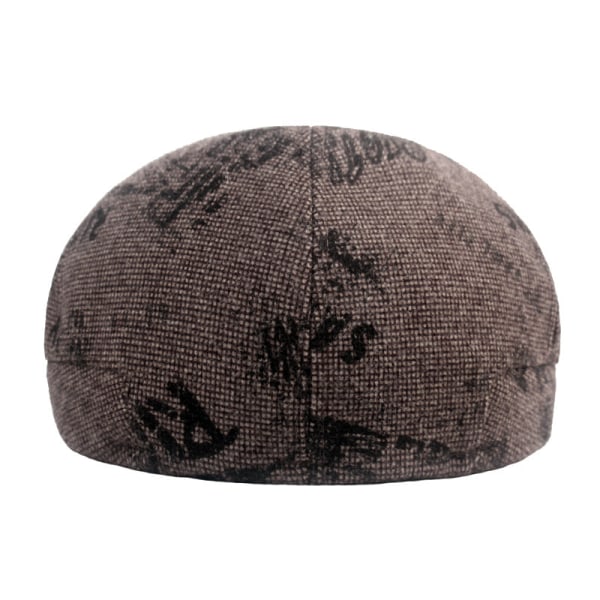 Barettihattu Vanhojen miesten huipullinen cap Baretti syksyn ja talven korvaläpät Cap Paksutettu Lämmin Advance Hatut Brittiläinen hattu Gray L(58cm)