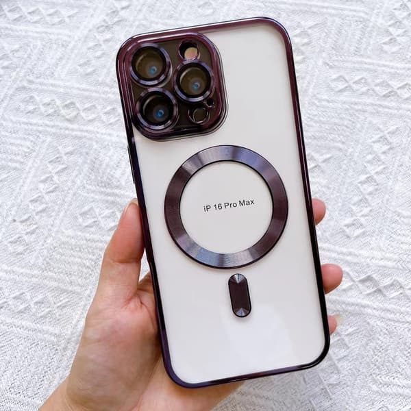 Etui til iPhone 17 Lilla magnetisk lukning