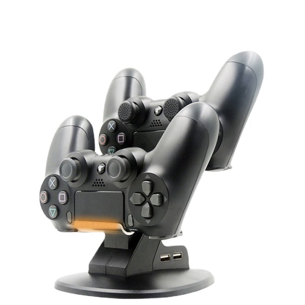 Til PS4 Game Handle Strap Uafhængig Crystal Port Aircraft Fixed Charger P4 Håndtag Dobbelt opladere