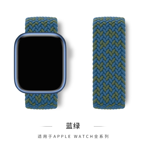 Kellon ranneke Apple Watch iWatch 38/40/41/42mm M koko sinivihreä