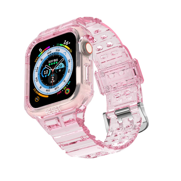 Klockarmband för Apple Watch iWatch 38/40/41mm universellt transparent puder