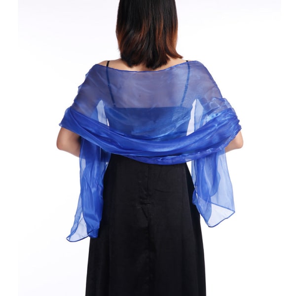 Enfärgad sjal för kvinnor 2022 vår och höst Sapphire Blue 135-175CM