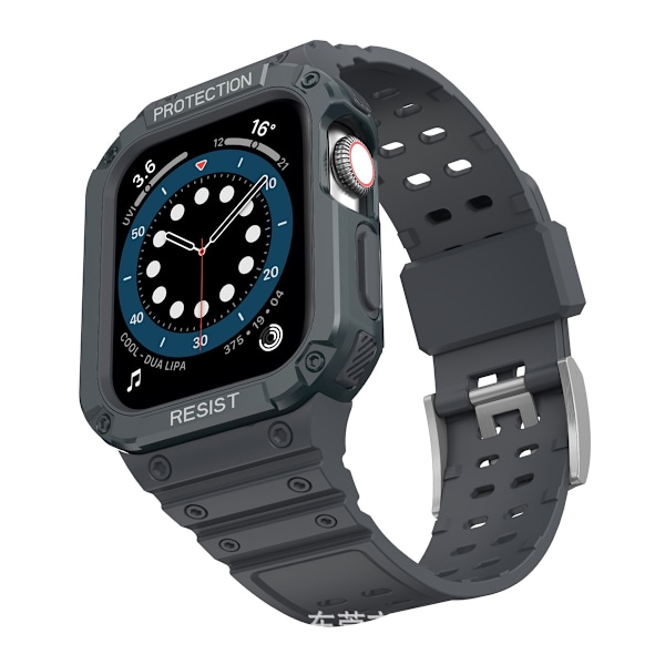 Kellon ranneke Apple Watch iWatch 38/40/41mm sininen-harmaa + hiilenharmaa kehys
