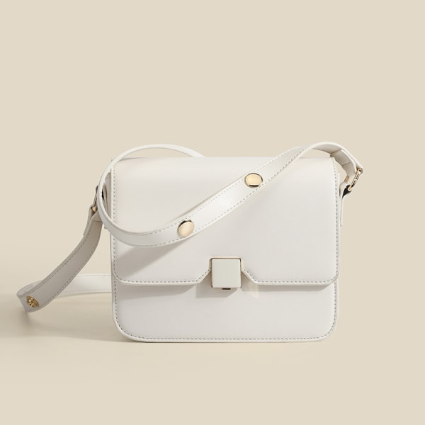 Naisten käsilaukku Retro Fashion Square Special-Interest Design All-Match Shoulder Messenger Beige