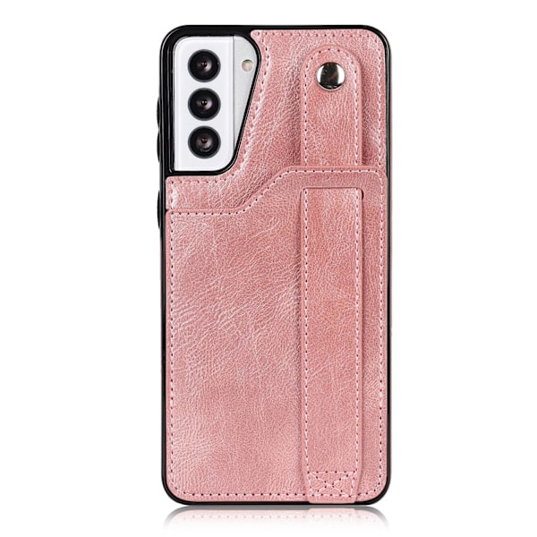 Fodral för iPhone 13pro max roséguld armband läder mode korthållare multi funktion slot anti f