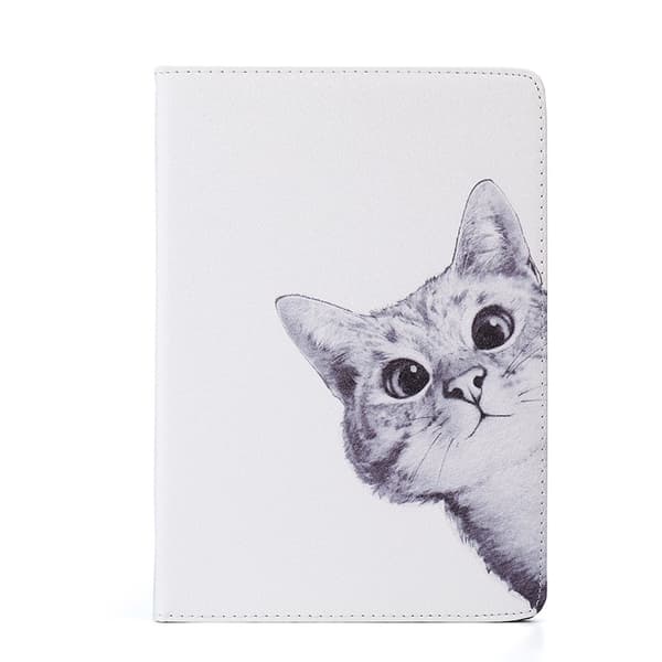 Stilig deksel for iPad Old 234 Hvit Katt \"Full Silikon Søvn\"