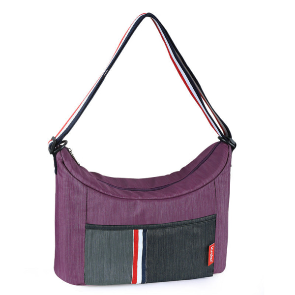 Skötväskor Mammaväska Multifunktionell vattentät One-Soulder Crossbody skötväska Lilac Purple