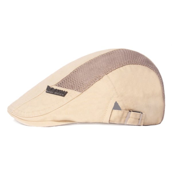 Baskerhatt i japansk stil Retro Advance Hattar Unisex Peaked Cap Casual Enfärgad cap Newsboy Basker Beige Adjustable