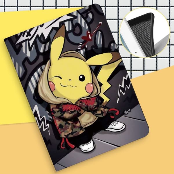 Stilfuldt etui til iPad 2/3/4 sød Pikachu tomme silikone