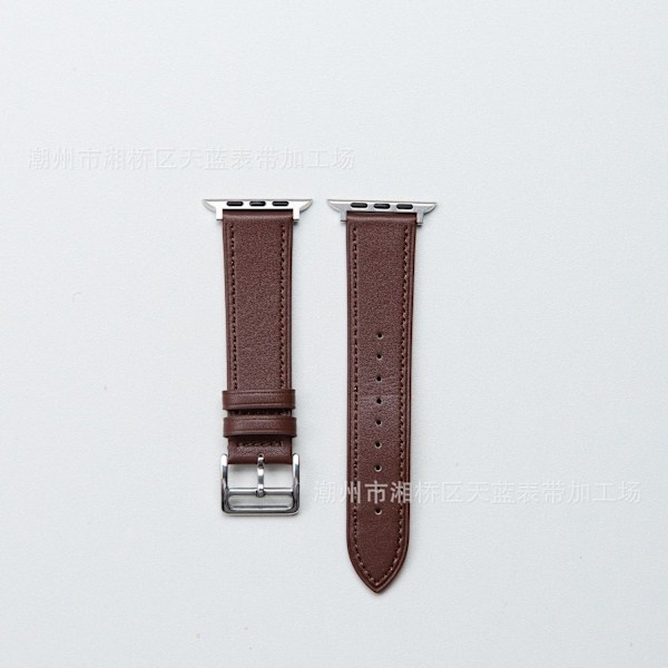 Kellon ranneke Apple Watch iWatch 42/44/45 -kellotaululle, tummanruskea
