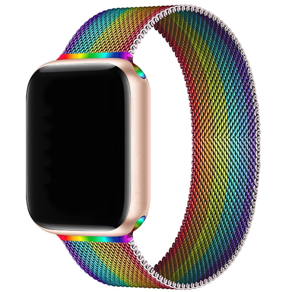 Urrem til Apple Watch iWatch 38/40/41/10. generation 42mm universal stor regnbue