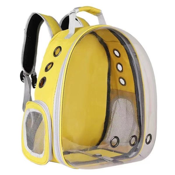 Ryggsäck Bekväm för att gå ut Transparent Space Capsule Super Andningsbart husdjur Yellow
