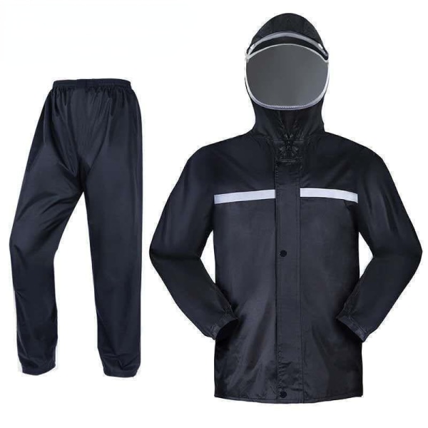 Sadetakki Sadepuku Sateenpitävä Sähköauto Moottoripyörätakki Pitkä tyyppi Ratsastus Single brim thickened XXXL