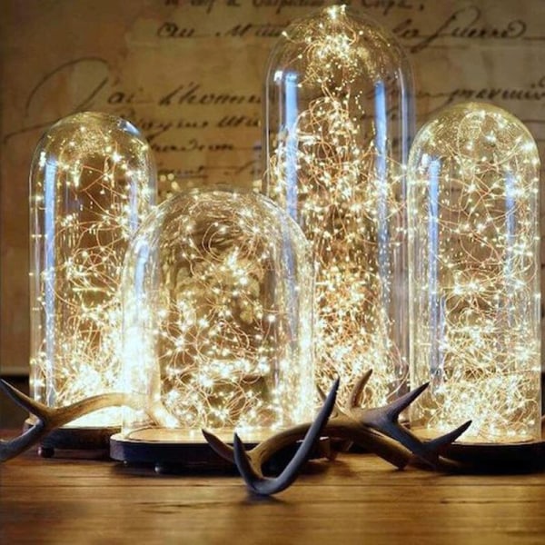 Romantisk 10M LED Garland String Supplies DIY Fairy Lights för Glas Hantverksflaska Bröllopsfödelsedagsfest Dekoration Baby Shower Purple 2m 20led