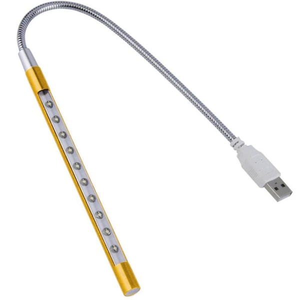 Kevyt kannettavan tietokoneen lamppu USB Led 5v 1w 10 led pitkä gooseneck kosketusdimm