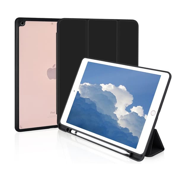 Stilfuldt etui til iPad 8 2019/2020 10.2\" Sort Transparent Fuld