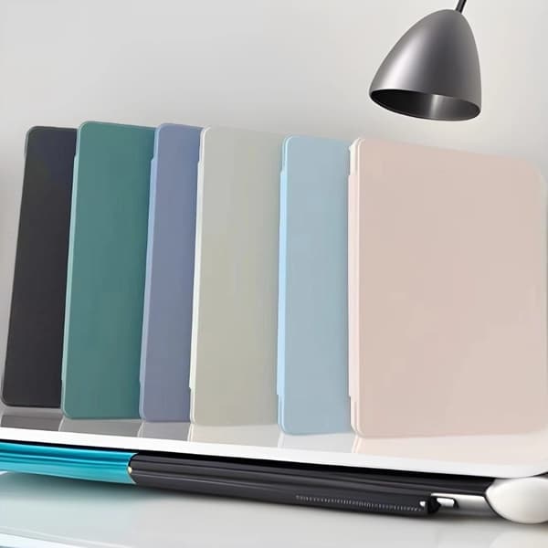Stilig etui for iPad 10.2 roterbart stativ i lys rosa