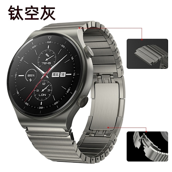 Kellon ranneke Apple Watch iWatch 38/40/41mm pikakiinnitys titaani air harmaa