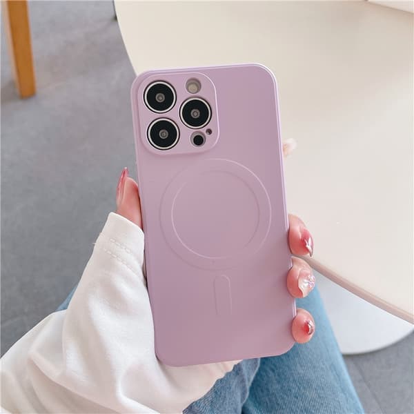 Etui til iPhone 17 Pro Flytende Silikon + Magnetisk Gresslilla