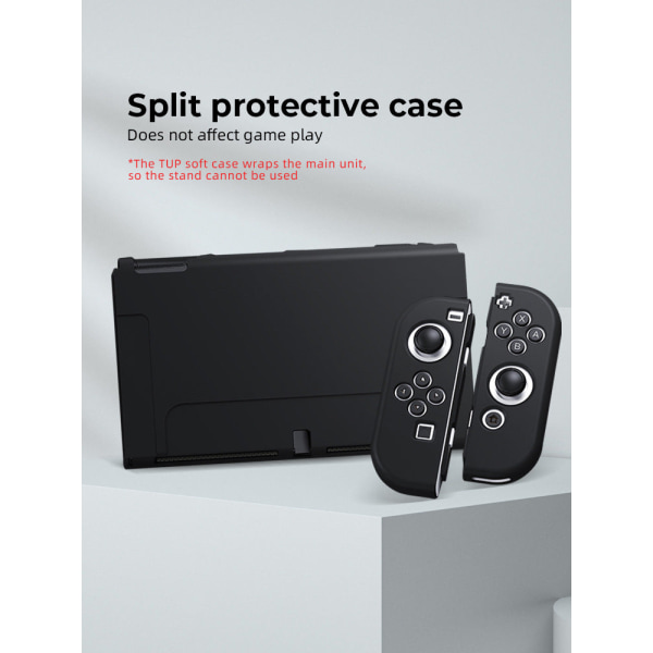 För Switch OLED- case All-inclusive TPU Mjukt case Frostade Färgglada skal Personlighet Purple