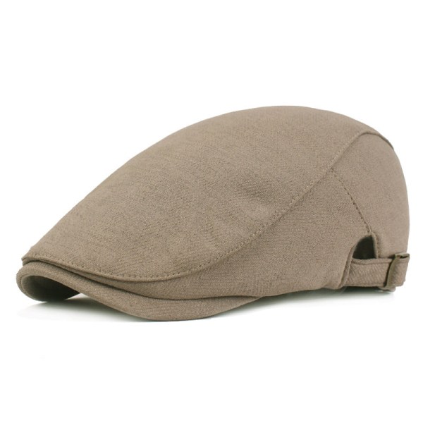 Barettihattu Puuvillabaretti Miesten naisten cap Yksivärinen Yksinkertainen Advance-hatut Taiteellinen nuorisohattu Tyttöjen cap Khaki Adjustable