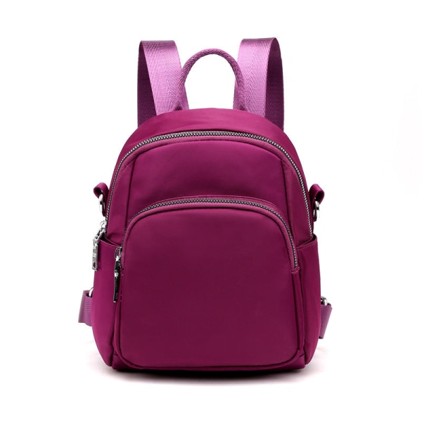 Naisten tytön reppu olkalaukku koululaukku Monipuolinen Canvas Mini Laukku Nylon Oxford Kangas Pieni Purple medium