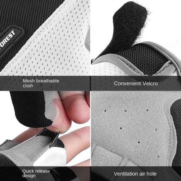 Naiset Miehet Pyöräilyhanskat Ulkourheilu Hengittävä Liukumaton Fitness Painonnosto Black L