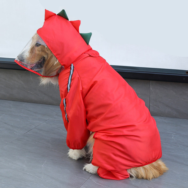 Pet Clothes Four-Legged Raincoat Outdoor Waterproof Supplies Green Frog 6xl