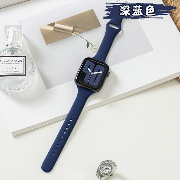 Klockarmband för Apple Watch iWatch 38/40/41/ 10:e generationen 42mm universal 1 mörkblå