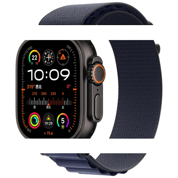 Kellon ranneke Apple Watch iWatch 38/40/41/42mm tummansininen musta solki