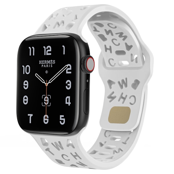 Kellon ranneke Apple Watch iWatch 38/40/41/42mm pienelle kellotaululle, valkoinen