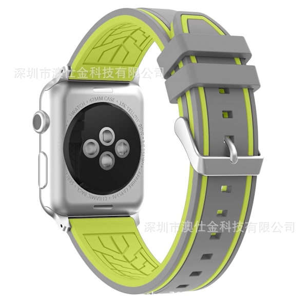 Kellon ranneke Apple Watch iWatch 38/40/41/42 S10 harmahtavan keltainen
