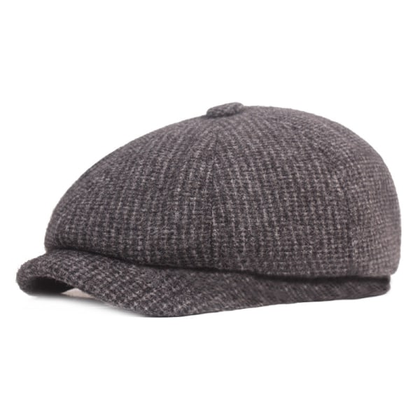 Baret Hat Hat til Ældre Vinter Øreklapper Peaked Cap Mænd Baret Midaldrende og Ældre Advance Hatte Vinter fortykket hat Brown XL(60cm)