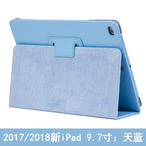Etui til iPad 2019 Air 3/Pro 10.5\"2017/2015 Søblå 2-fold Stand Litchi Kornlæder Eksport