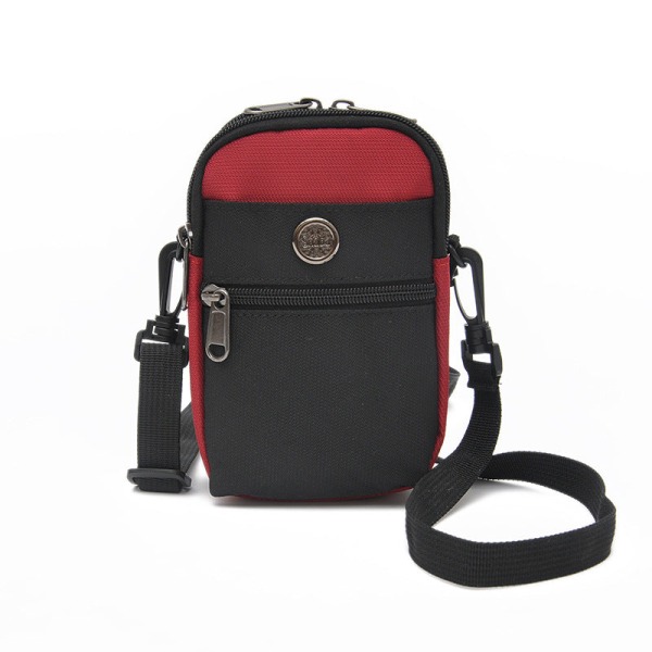 Miesten naiset Fanny Pack -vyölaukku Miesten pieni Crossbody Belt Monitoiminen 6-inch solid style: bright red