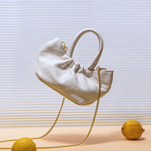 Dam Handväska Cloud Bag Premium fårskinn Plisserad bärbar Fruit Green