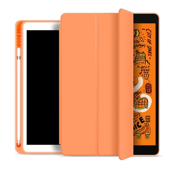 Stilfuldt etui til iPad Pro 11\" Orange Fine Grain Bagside