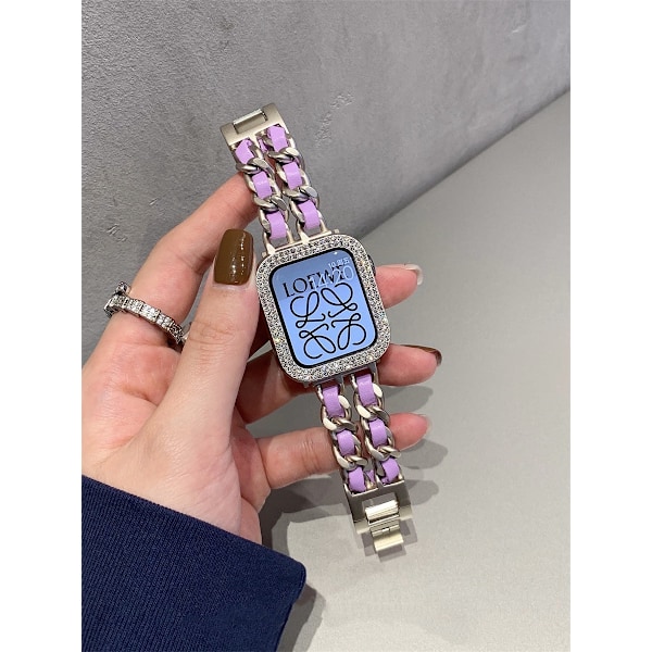 Kellon ranneke Apple Watch iWatch 38/40/41/ 10. sukupolvi 42mm universaali tähtisumu violetti