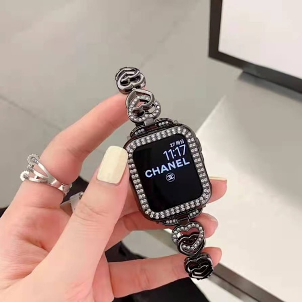 Urrem til Apple Watch iWatch 38/40/41 Sort Enkelt Rem