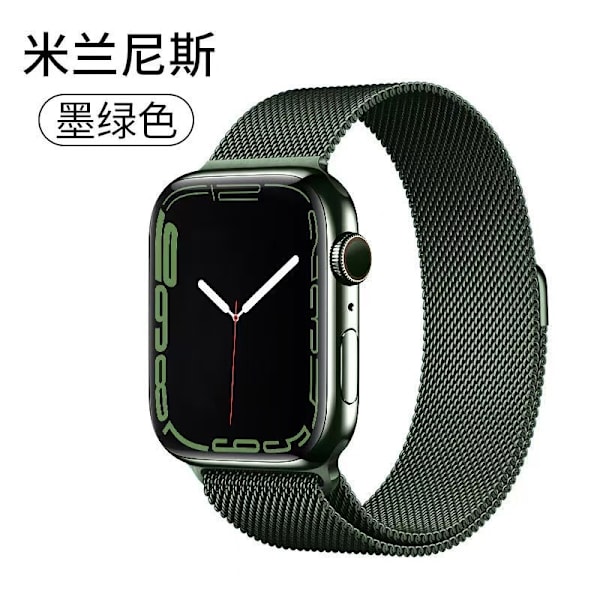 Klockarmband för Apple Watch iWatch 38/40/41/10:e generationen 42mm universal 7:e generationen mörkgrön