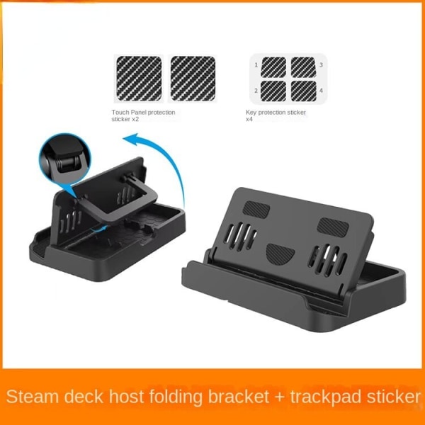 For Steam Deck Game Host Smiley Face med kjølehull Justerbar Folding Bracket Touch Pad