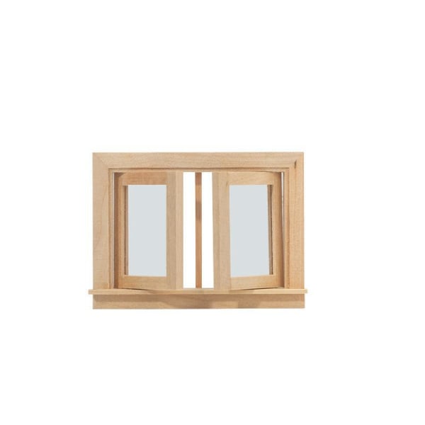 Pienoishuonekalut lelunuket talo tee-se-itse-sisustustarvikkeet mini 1:12 ovi ja ikkuna tavallinen alkiomateriaali Double-Open 6-grid window