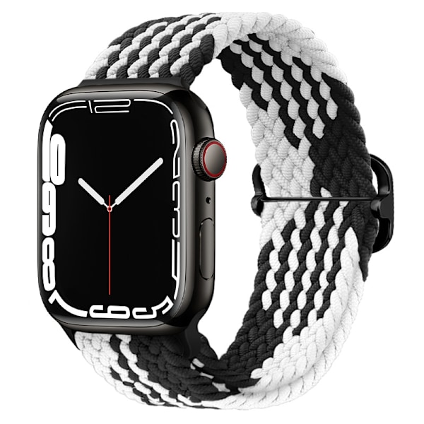 Kellon ranneke Apple Watch iWatch 42/44/45mm Z-kuvio mustavalkoinen